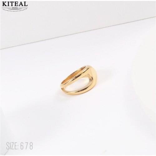 KITEAL best friends Gold Filled size 6 7 8 Lady engagement ring Alien Personality ins opal Charming Jewelry Accessories
