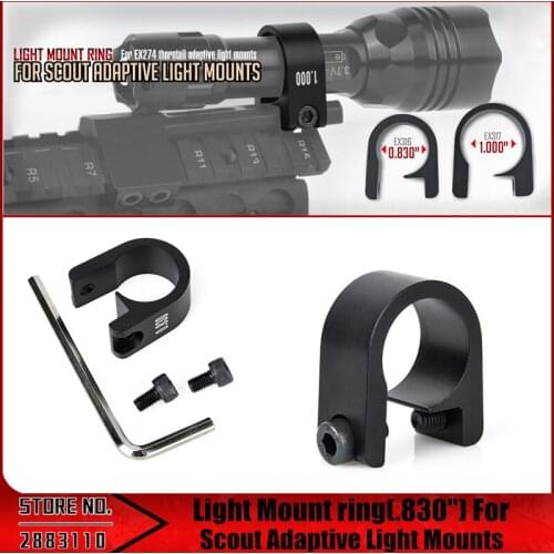 Element Light Mount ring(.830") For Scout Adaptive Light Mounts EX316 for Wargame