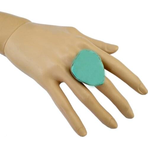 Boho Ethnic Viking irregular Turquoises adjustable Finger Ring Women Jewelry Natural finger Rings Indian Vintage Antique Jewe