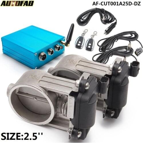 Electric Exhaust Valve Controller kit with Valve Fit For 2"/2.25"/2.5"/2.75"/3"Adjustable Dual Catback Downpipe AF-CUT001A25D-DZ