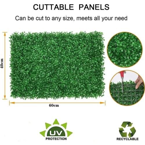 Fashion DearHouse Artificial Boxwood Panels Topiary Hedge Plants Artificial Greenery Fence Panels lawn ( Boxwood Panels)