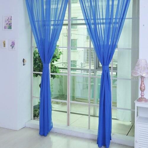 Ouneed Pure Color Tulle Door Window Curtain Modern Translucidus brand new and high quality more beautiful Window Curtain W30515