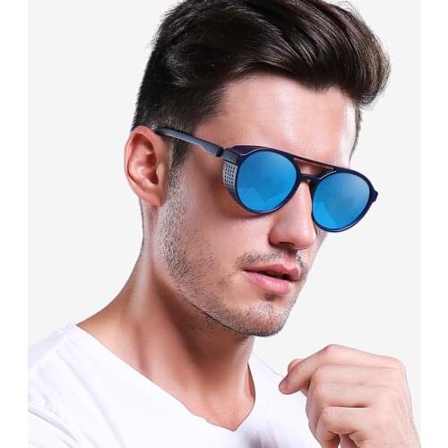 EYECRATFERS Retro NEW Polarized Sunglasses Gothic Steampunk Sunglasses Mens Womens Fashion Retro Vintage Shield Eyewear Shades 1