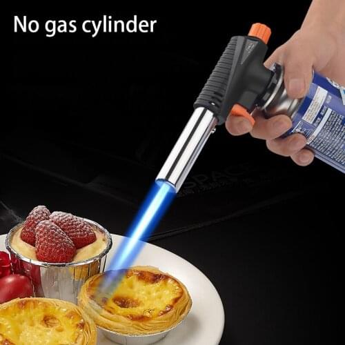 Portable Burner Auto Ignition Camping Welding Flame Launcher For Heating Picnic BBQ Baking Utensils Gas Butane Kitchen Lighter