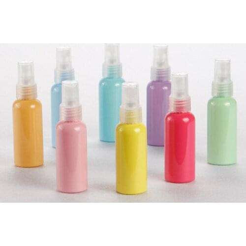 50ml Upscale Summer Candy Color Fine Mist Sprayer Parfum PET Refillable Bottle Macaron Perfume Bottles LX1287