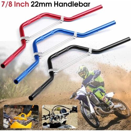 22mm 7/8'' Aluminum Motorcycle Braced Handlebar Handle Bars For Honda 50cc 70cc 110cc 125cc 140cc Dirt Pit Bike ATV Scooter