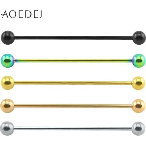 14g Base Industrial Barbell Piercing Stainless Steel Tragus Bar Cartilage Ear Piercing Helix Jewelry Earlets Sexy Body Jewelry