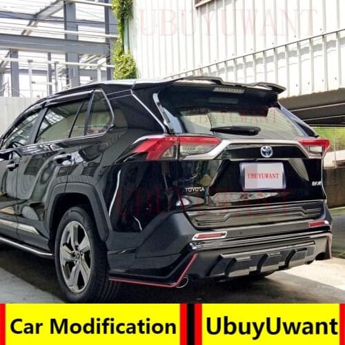 UBUYUWANT For 2019 2020 Toyota RAV4 Spoiler High Quality ABS Material Car Resr Wing Lip Spoiler By Primer Color
