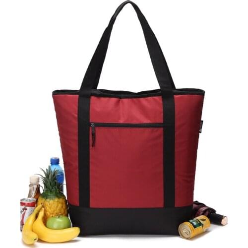 33L big capacity cooler bag 50-can thermal picnic lunch food drinks delivery cool toted ice pack vehicle insulated shoulder bag