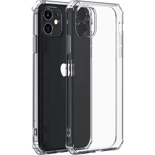 Shockproof Crystal Clear Case for iPhone 12 Mini 11 Pro Max SE 2020 XS XR 7 8 6 Plus Soft TPU Bumper Ultra Thin Phone Cover