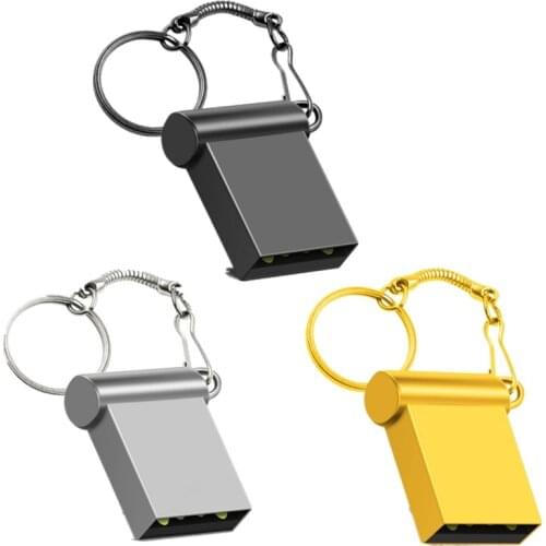 Ultra Mini Metal Pen Drive 64GB 32GB USB Flash Drive 2.0 U Disk Portable Pendrive Actual Capacity 4G 8G 16GB 2GB 1GB Thumb Drive