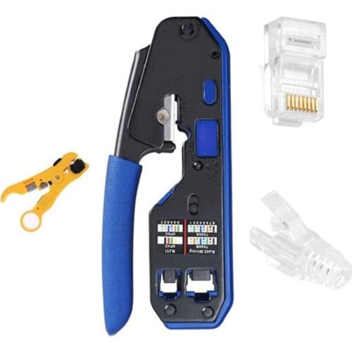 All In One EZ RJ45 Tool Network Crimper Cable Crimping Tools For RJ45 Cat7 Cat6 Cat5 RJ11 RJ12 Modular Plugs Clips Plier