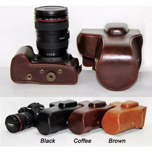 Vintage PU Leather Camera Case Bag For Nikon D7000 D7100 D7200 Camera Bag Coffee Black Brown