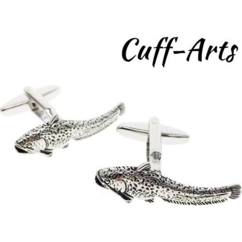 Cuffarts Animal Cufflinks Catfish Shaped Mens High Fashion Cufflinks 2018 Personality Designer Jewelry Luxury Cuff Links C10058