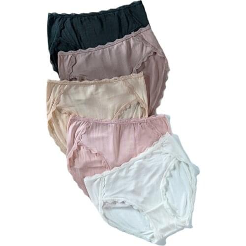 Women Silk Panties 100% Real Silk Mid-rise Briefs Everyday Wear Baisc Plain Underwear Mulberry Silk Lingerie