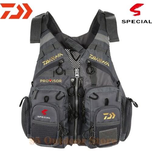 Daiwa Outdoor Breathable Padded Fishing Life Vest 209lb Bearing Life Safety Jacket Dawa Swimming Sailing Waistcoat Utility Vest