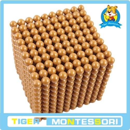 Montessori Golden Bead Thousand Cube Pearl color toy