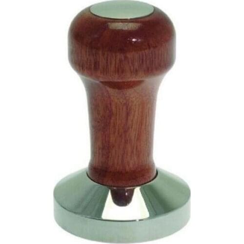 1PC Stainless Steel Wooden Coffee Tamper Tool Accessory With Wood Handle 53mm