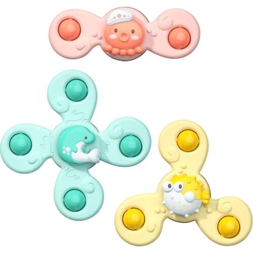 1pcs Cartoon Fidget Spinner Kids Toys ABS Colorful Insect Gyro Toy Relief Stress Educational Fingertip Rattle Toys For Children