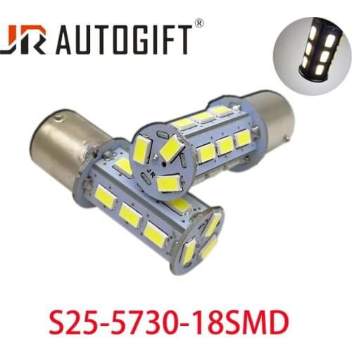 10pcs 1156 1157 BA15S P21W 18led 5730smd 12V 24V Car Tail Bulb Brake Lights auto Reverse Lamp Daytime Running Light white