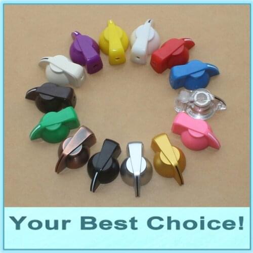 5pcs/Lot 1/4'' Shaft Effect Pedal Rotary Pointer Knob, 6.35mm Shaft Potentiometer knob,Chicken Head Knob