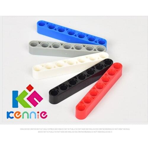 200pcs/lot Kennie Building Blocks Bulk Liftarm huller hole 1x7 Technic Connectors Compatible With Accessory 1x7 NO.32524