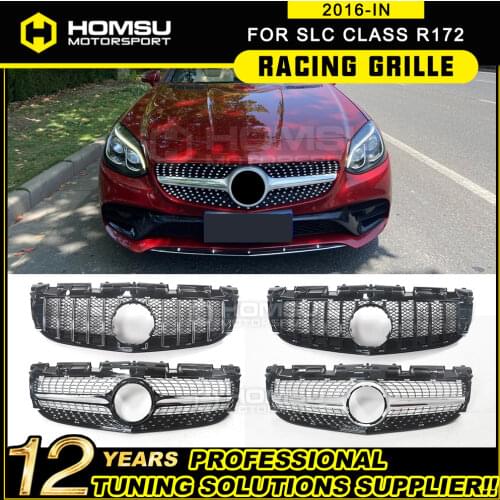 R172 diamond style Grille Suitable for SLC Class R172 Diamond Grille AMG grill SLC260 SLC300 2016-2019