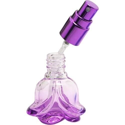 6ml Rose Portable Travel Refillable Bottle Spray Perfume Atomizer Glass Scent Pump Empty Bottle Cosmetic Containers