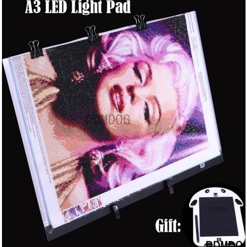 Diamond Painting Cross Stitch Accessories Tool A4 A3 LED Light Pad Tablet 5D Diamond Embroidery With child drawing board Gift