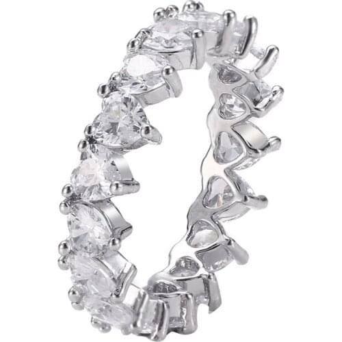 Bettyue New Arrival Noble Ring For Female Fashion Heart Shape Cubic Zircon Elegant Jewelry Wedding Party Shiny Ornament