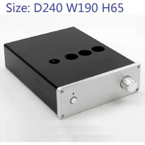 Size: D240 W190 H65 Aluminum Enclosure 6N4 Tube Chassis / Amplifier Case/ Preamplifier Box/ Reference Marantz 7 Circuit