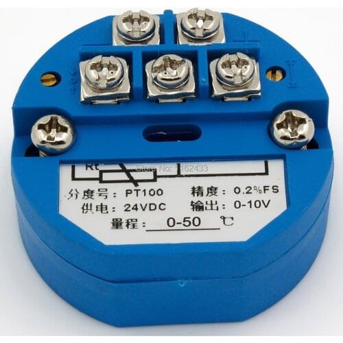 FTT01 0-10V output 0-50C PT100 temperature transmitter module SBWZ temperature amplifier templifier