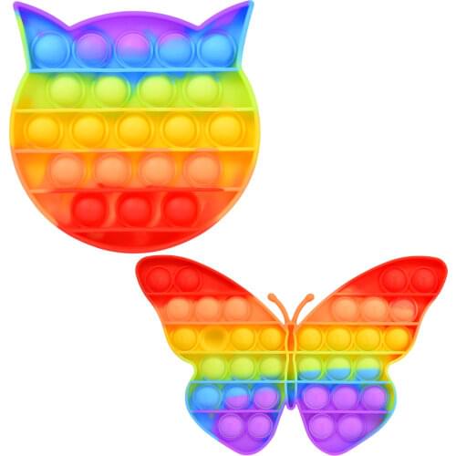 Fidget Simple Dimple Toy Stress Relief Hand Fidget Toy For Kids Adults Early Educational Autism Anti-stress Silicone Squeeze Toy