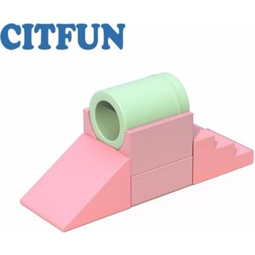 Customize Macaroon color Kids indoor gym soft kids play, Eco-friendly toddler foam climbing equipment RT016F
