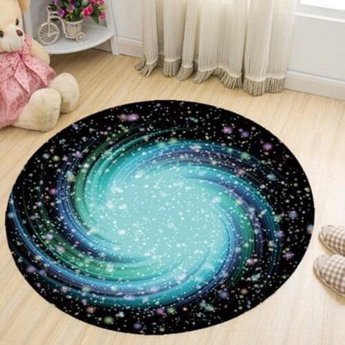 200cm Round Carpet 3D Print Earth Planet Soft Carpets Anti-slip Rugs Kids Room Computer Chair Floor Mats rug for Home Decorate
