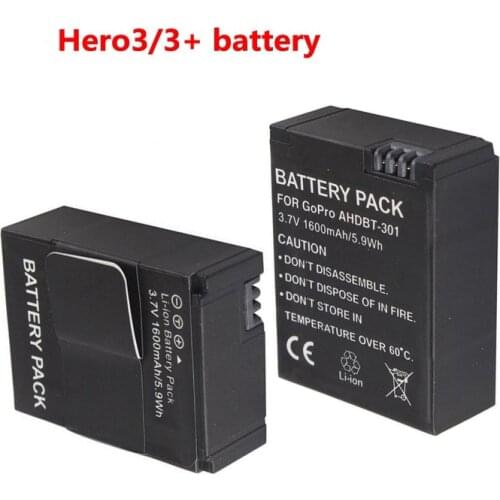 AHDBT-301 Bateria Li-Ion Battery AHDBT301 For GoPro HERO 3 3+ Action Camera