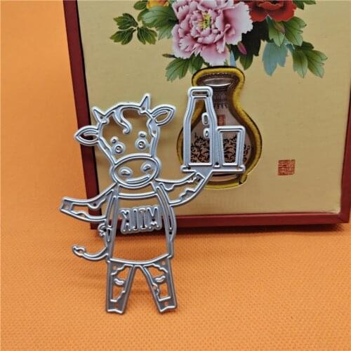 Cute Cow Metal Cutting Dies for Scrapbooking Handmade Tools Mold Cut Stencil New 2021 DIY Card Make Mould Model Craft Decoration