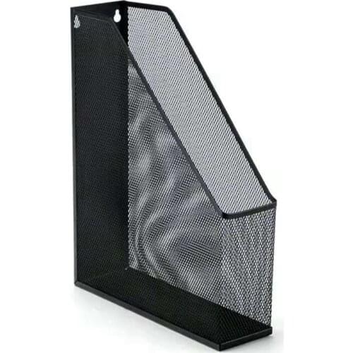 Metal Wire Mesh Wall Mounted Magazine File Holder Paper Book Document Storage Rack Shelf Home Office Desktop Organizer