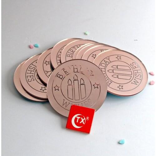 Happy Birthday Mini Candle Acrylic Cake Toppers Star Baking Cake Toppers for Kids Birthday Party Cupcake Decoration Supplies New