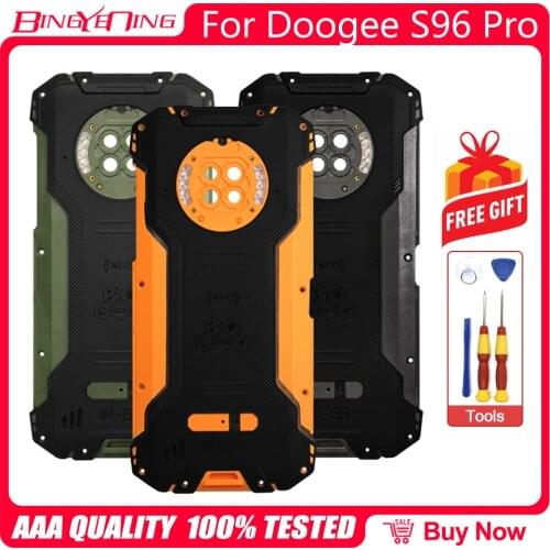 100% New Original For Doogee S96 Pro Battery Cover Back Cover Replacement Parts With Loud Speaker + Rear Camera Lens Phone