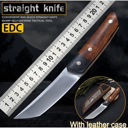 New M390 blade knife tactical sharp fixed knife survival knife outdoor camping survival rescue high hardness self-defense EDC