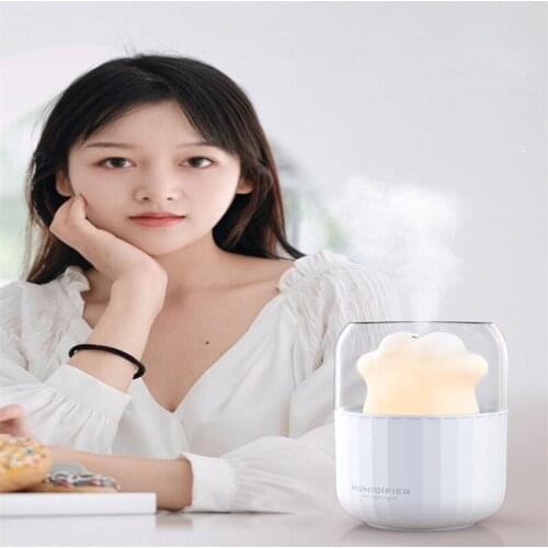 New LED Night Light Humidifier USB Creative Cat Claw Colorful Night Lamp Small Home Desktop Decorative Light Air Humidifier