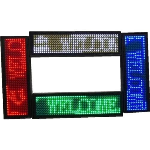 Single Red/Green/White/Blue Color 92.3*28mm USB MICRO Scrolling Message Led Name Badge Led Name Tag For chest card Label