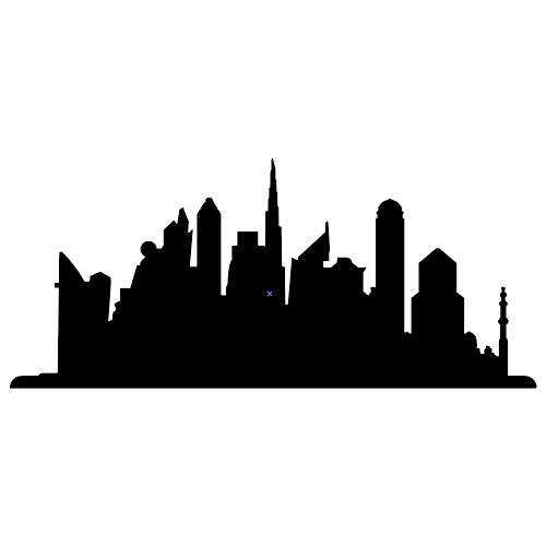 18cm dubai silhouette PLA Cake Decoration Fondant Mold Stamp Embosser Plastic Cookie Cutter Cake Mould