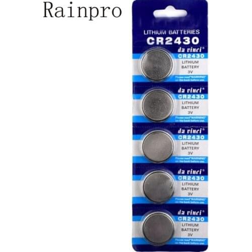 Rainpro 10pcs/lot CR2430 3V for automotive remote control CR2430 button battery
