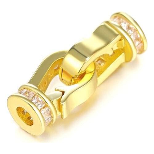 Luxury Zircon Clasps for Making Beads Bracelet Necklace Jewelry Hand Made DIY Craft Accessories