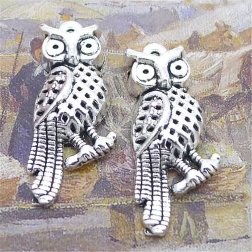 OWL Animal Vintage Charm Pendants Jewelry Making Finding DIY Bracelet Necklace Earring Accessories Handmade 5pcs