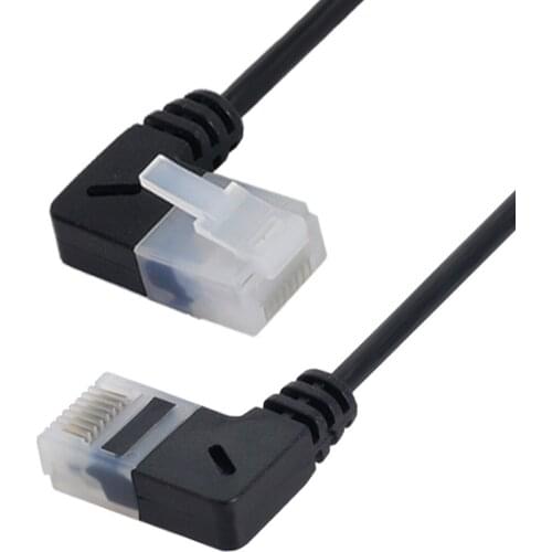 CYSM Cat6 Ethernet RJ45 Right Angled UTP Network Cable Patch Cord 90 Degree Cat6a Lan Cable 25cm for Laptop Router TV BOX