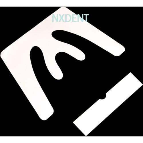 1set Dental Autoclavable Occlusal Maxillary Casting Jaw Fox Plane Plate 3D Stainless Steel Mouth Guard Oral Teeth Whitening Tool