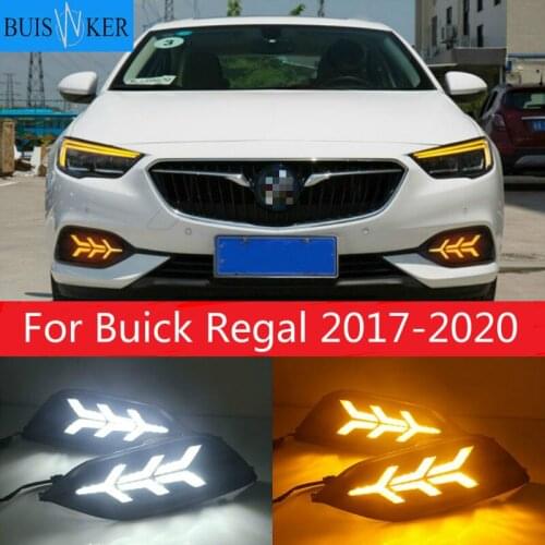 LED Daytime Running Lights For Buick Regal 2017-2020 Fog lamp ABS 12V DRL